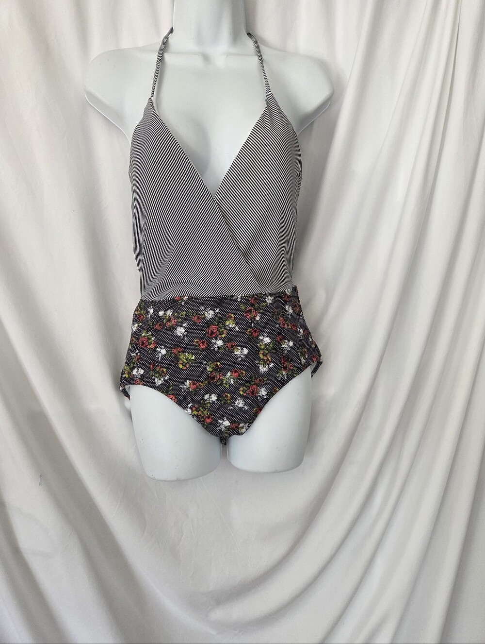 Bca By Rebecca Virtue Mix-Print One-Piece Swimsuit - Size L